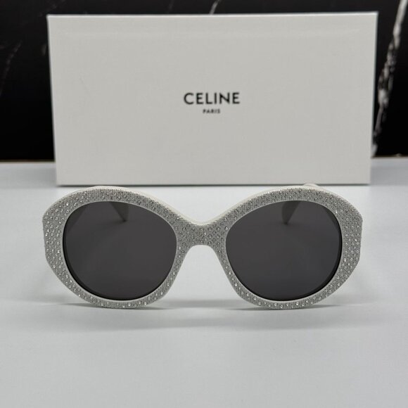 NEW CL4240IS 25A CELINE WOMEN SUNGLASSES IVORY EYEWEAR CELINE - Picture 3 of 13